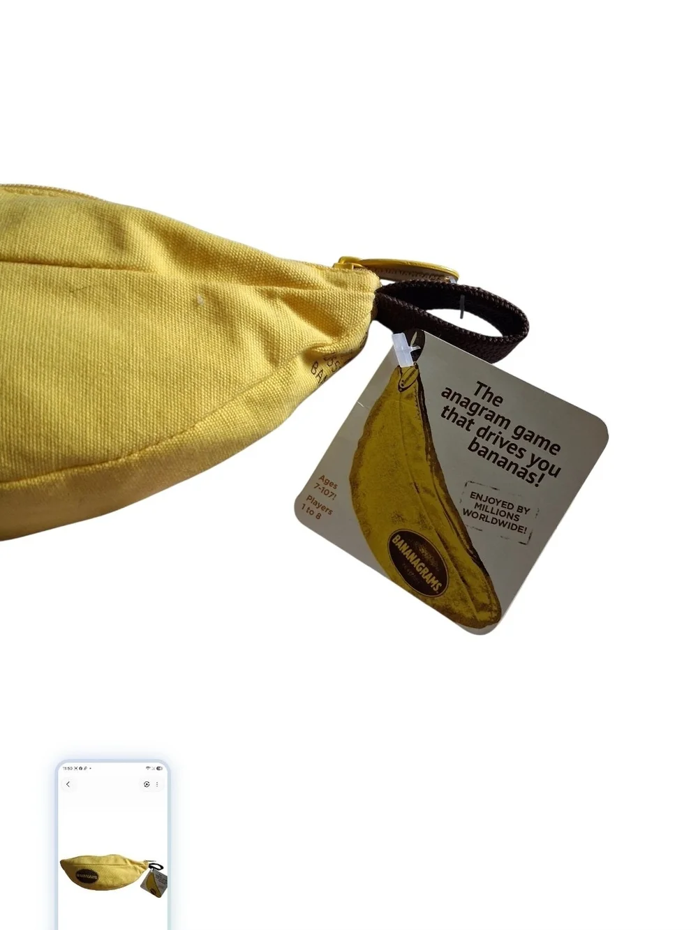 Bananagrams Yellow Banana Pouch Game